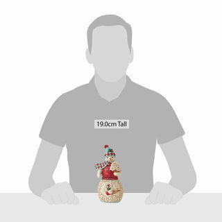 Jim Shore Winter Wonderland Snowman With Sledding Scene Figurine