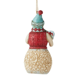 Jim Shore Winter Wonderland Snowman With Sledding Scene Hanging Ornament