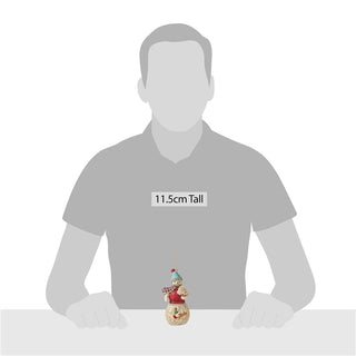 Jim Shore Winter Wonderland Snowman With Sledding Scene Hanging Ornament