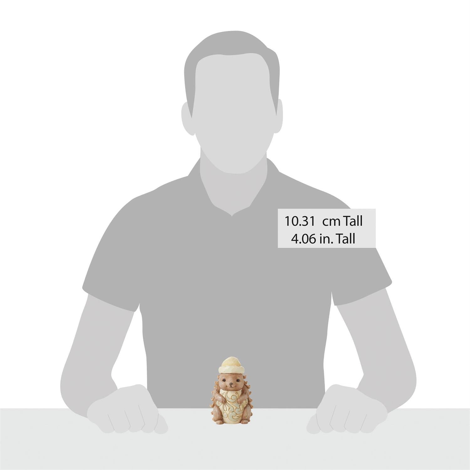 Jim Shore White Woodland Pinecone Hedgehog Figurine