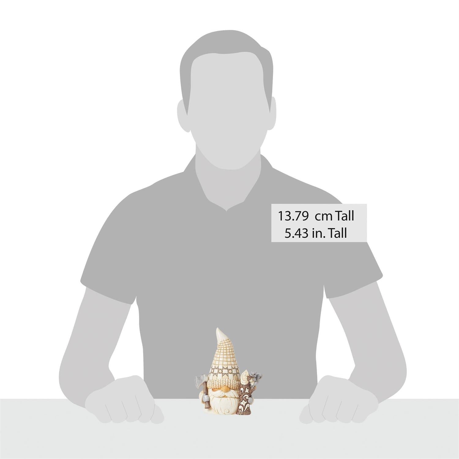 Jim Shore White Woodland Lumberjack Gnome Figurine