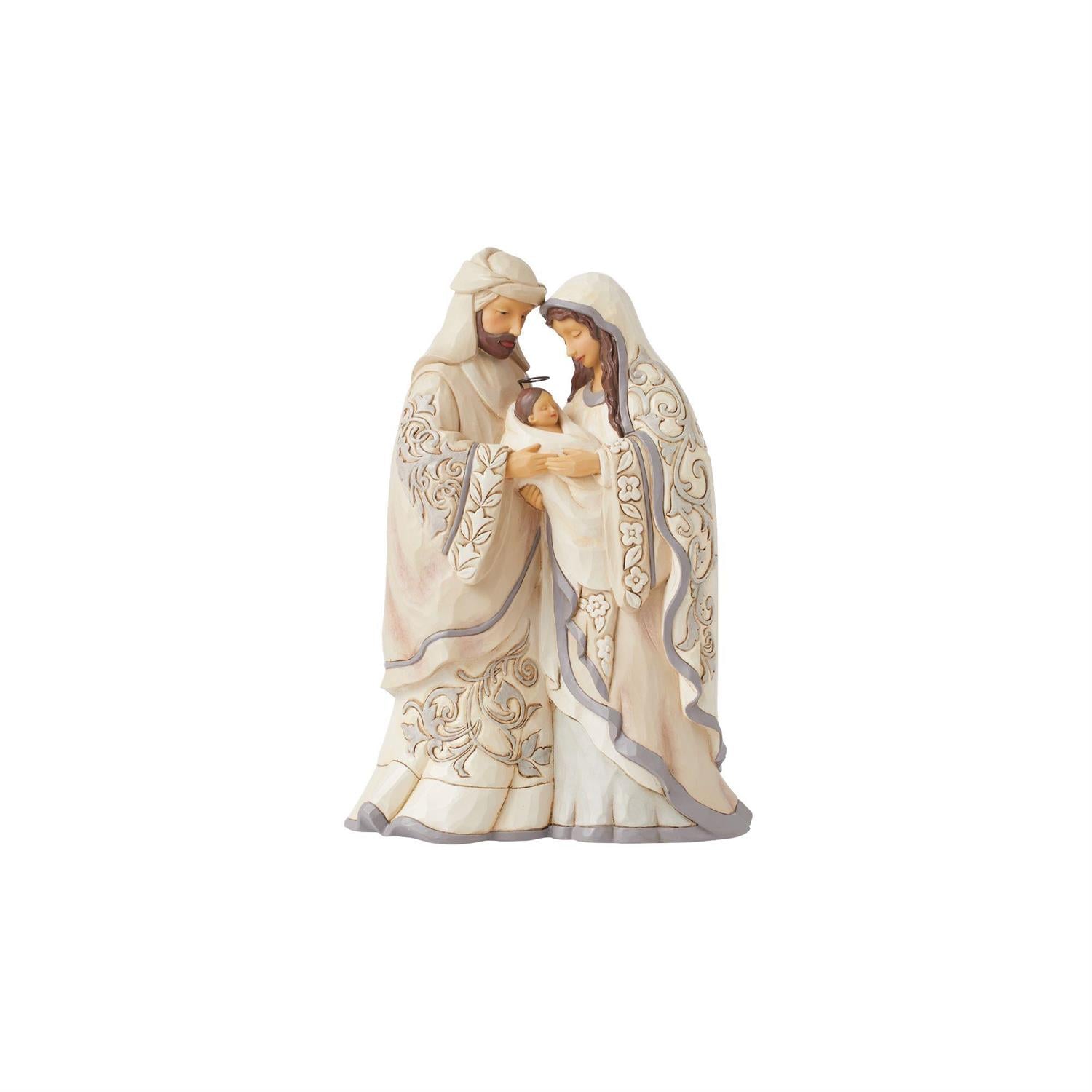 Jim Shore White Woodland Holy Family Figurine