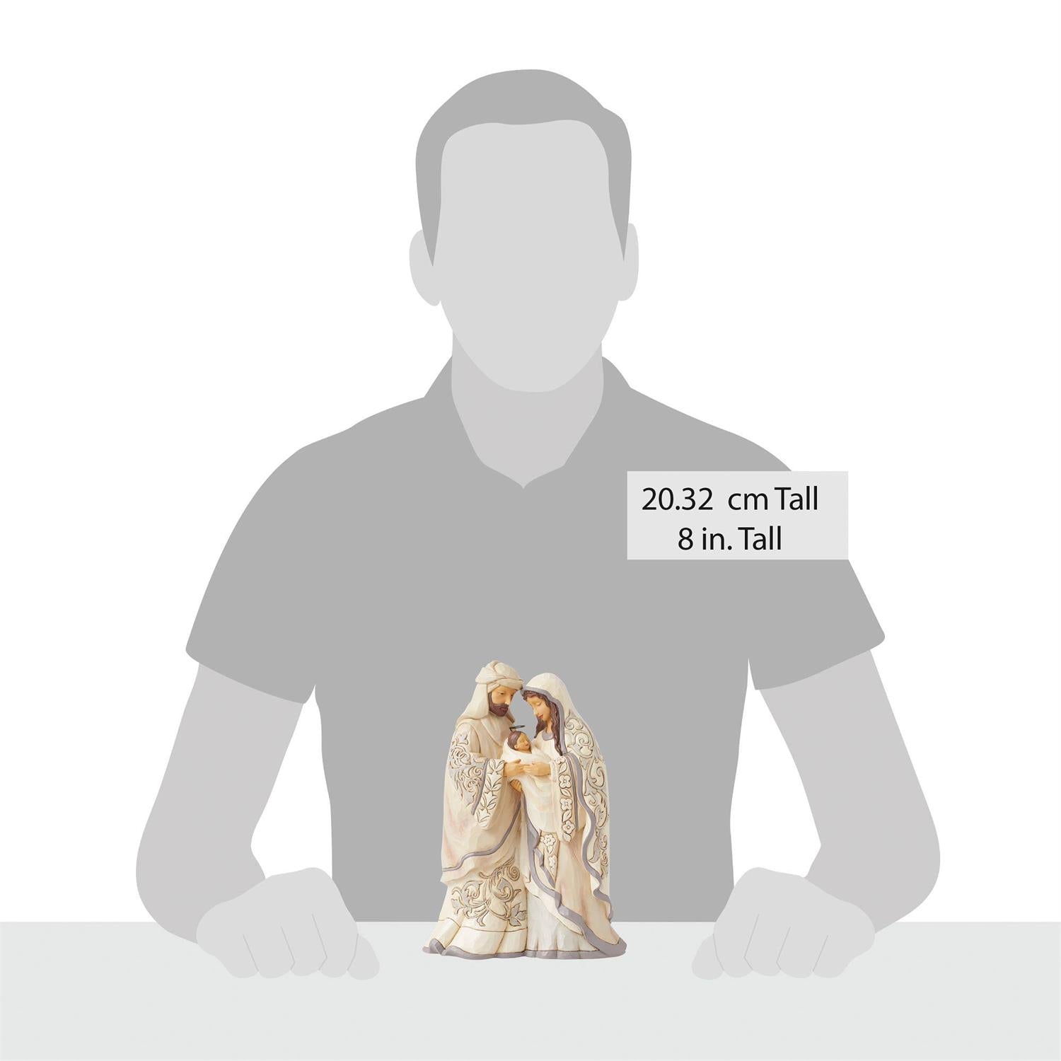 Jim Shore White Woodland Holy Family Figurine