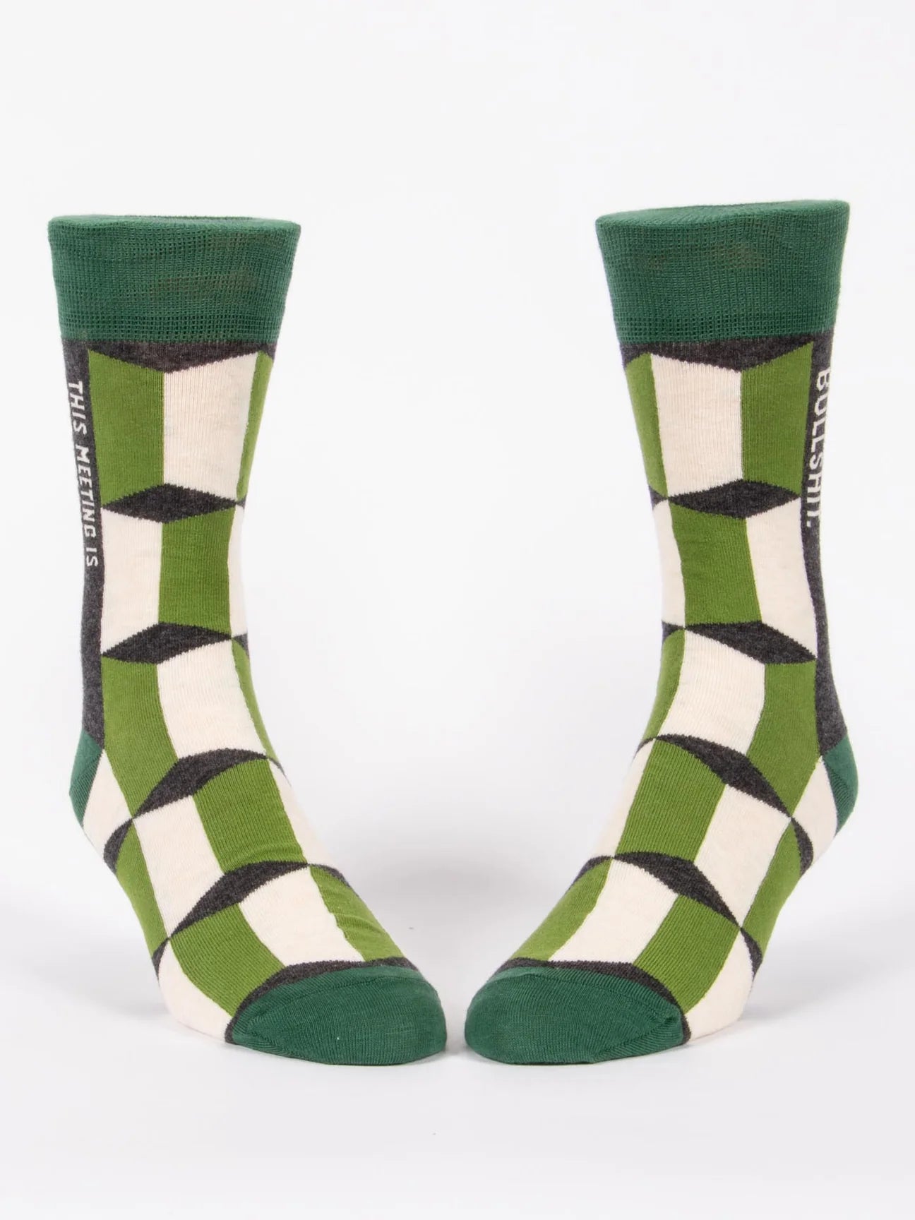 Blue Q Men's This Meeting Is Bullshit Crew Socks