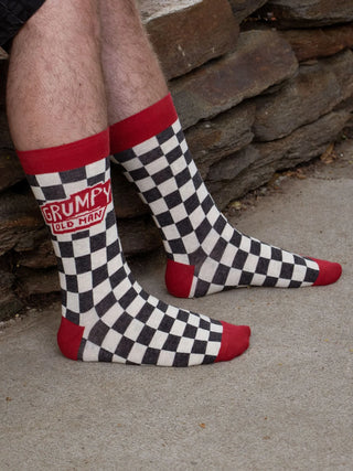 Blue Q Men's Grumpy Old Man Crew Socks