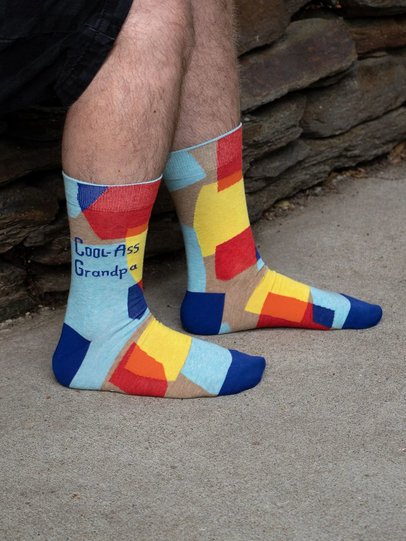 Blue Q Men's Cool-Ass Grandpa Crew Socks