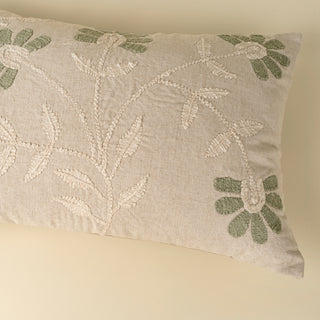 Petal Pillow Green 16x24 With Pillow Insert