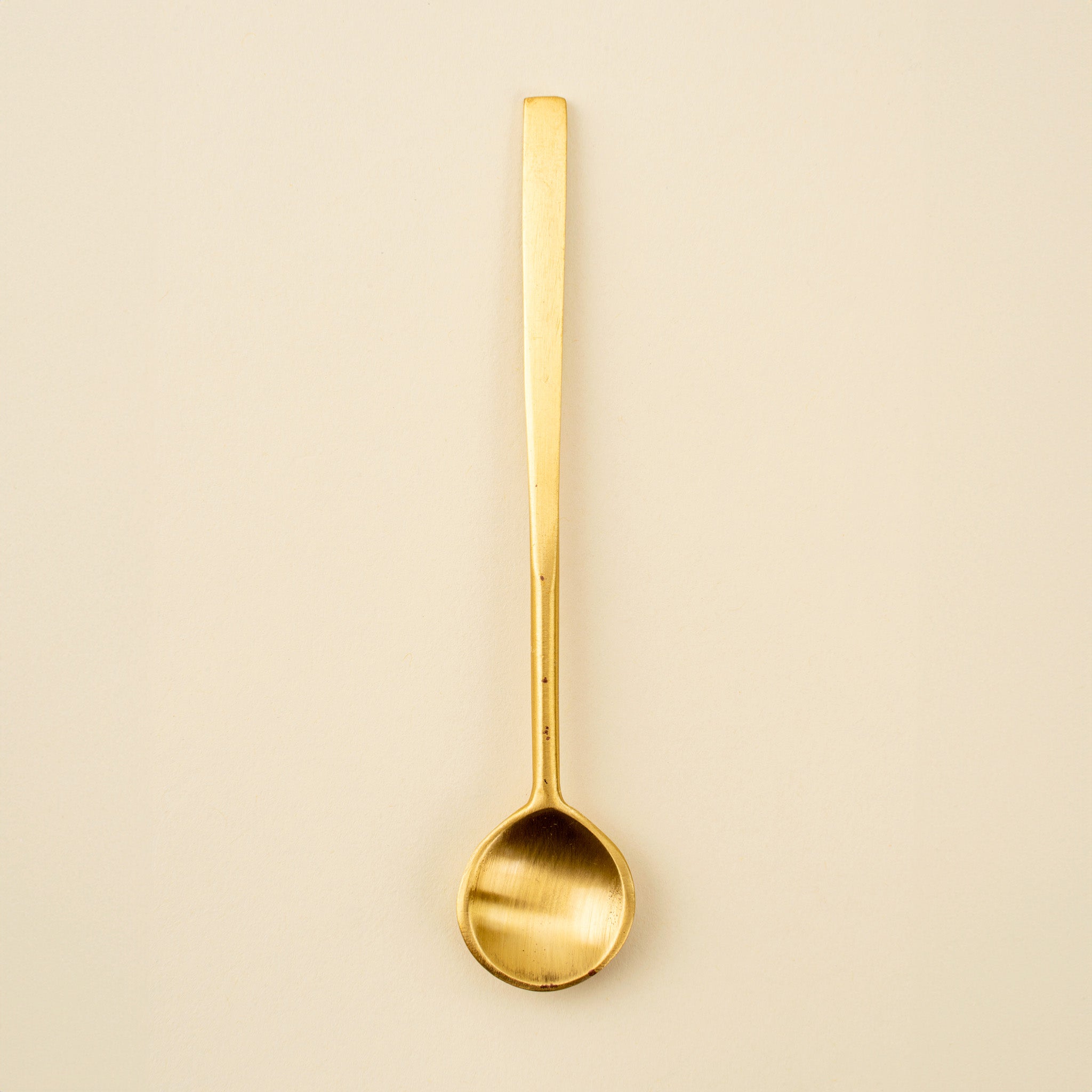 Shiny Brass Salt Spoon