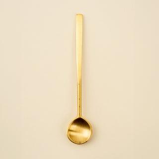 Shiny Brass Salt Spoon