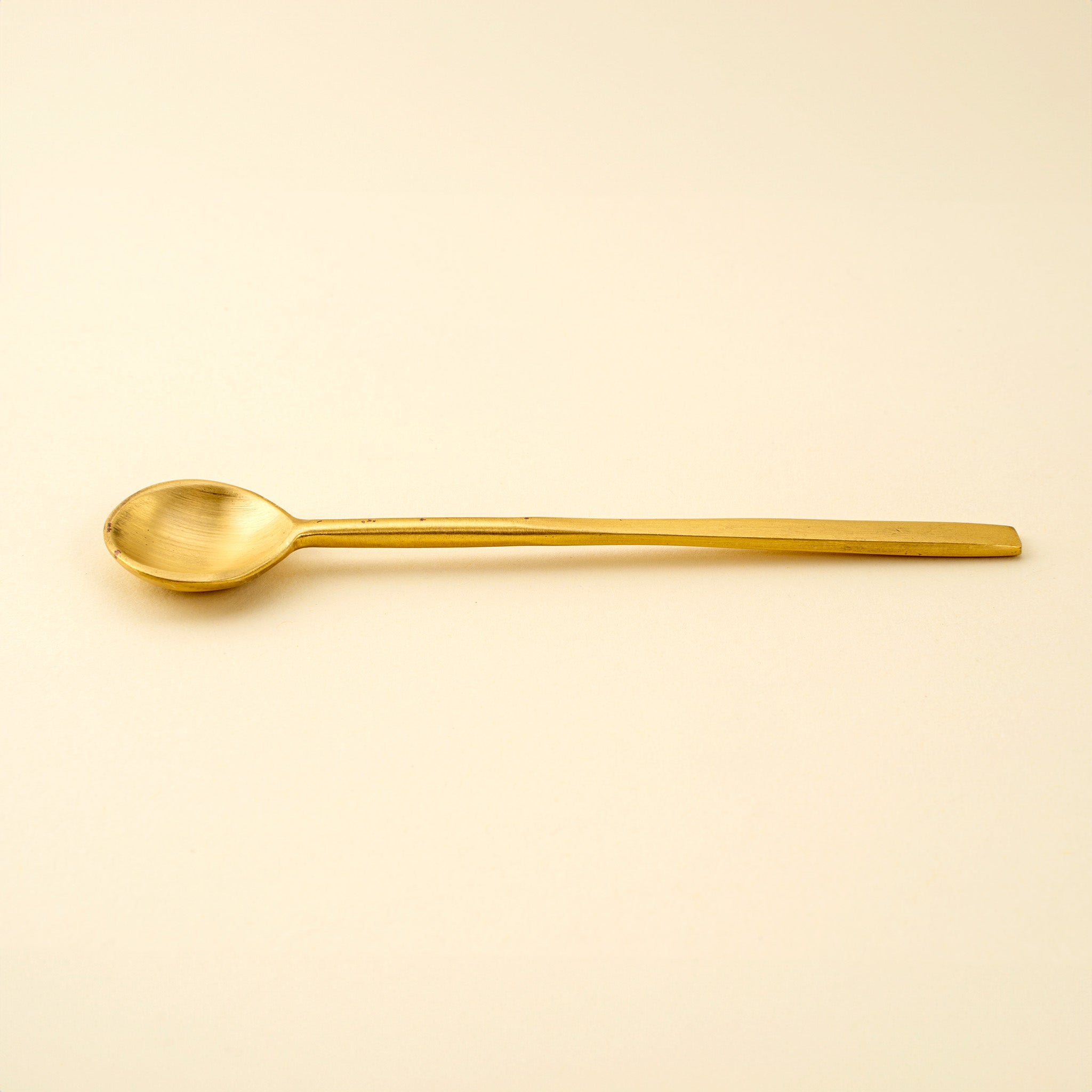 Shiny Brass Salt Spoon
