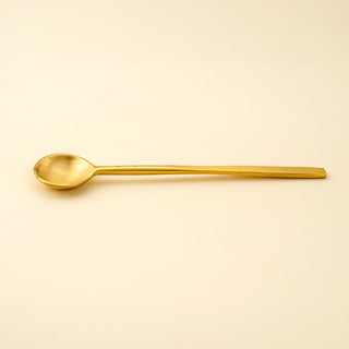 Shiny Brass Salt Spoon