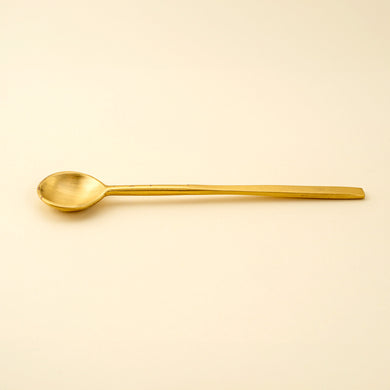 Shiny Brass Salt Spoon