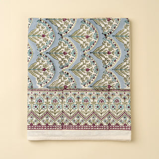 Sakura Block Print Tablecloth Blue