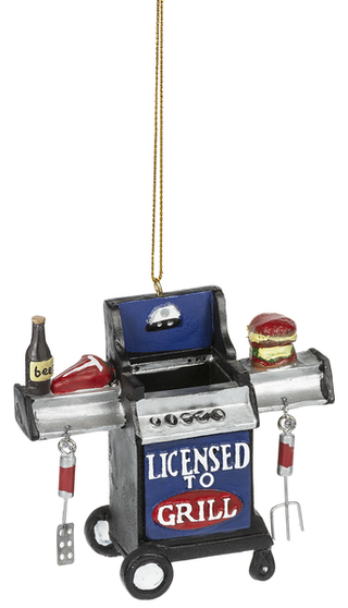 Licensed To Grill Hanging Ornament