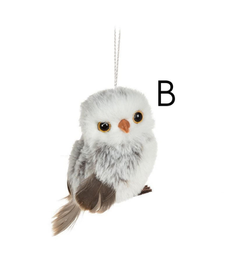 Small Fluffy Owl Ornament