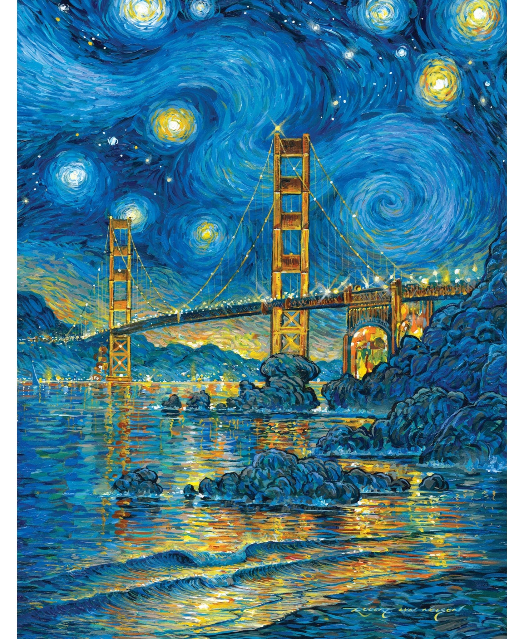 Peter Pauper Press San Francisco Starry Night 500 Piece Jigsaw Puzzle