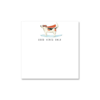 Good Vibes Only Beagle Sticky Notes