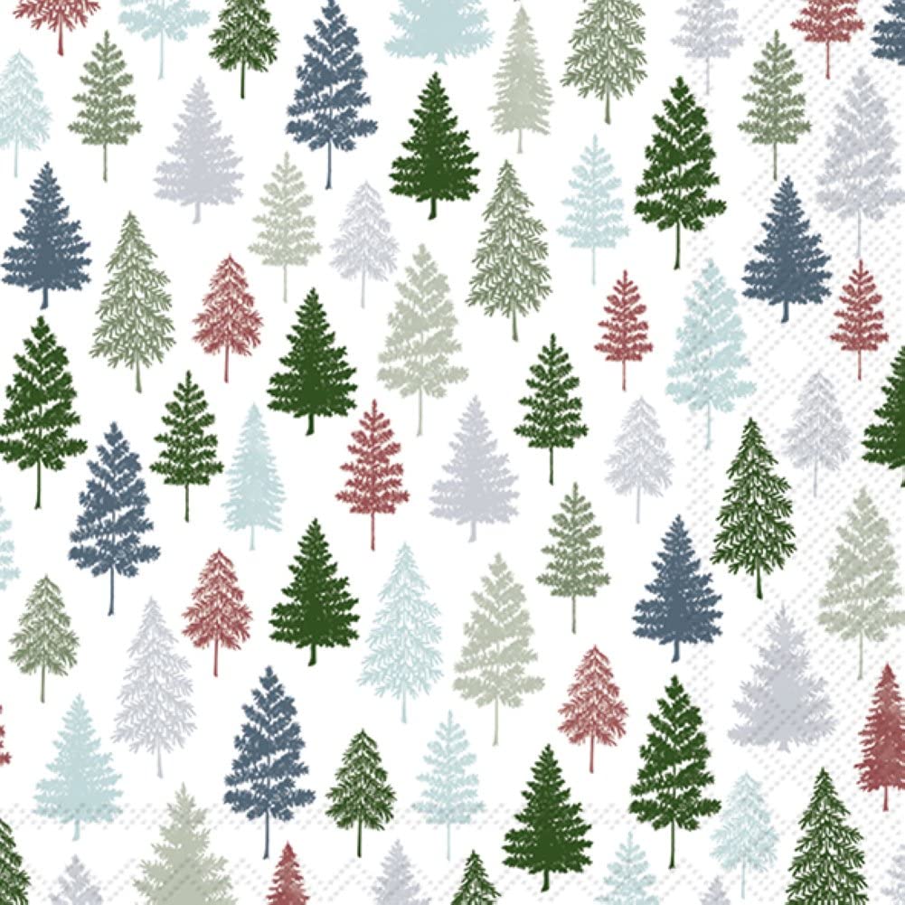 IHR Nordic Forest Blue Green Cocktail Napkin