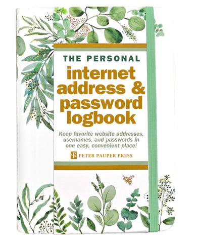 Peter Pauper Press Eucalpytus Internet Address & Password Logbook