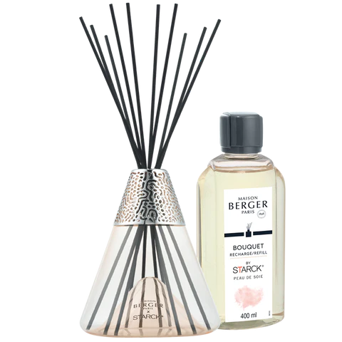 Maison Berger Starck Pink Reed Diffuser Gift Set with Peau de Soie