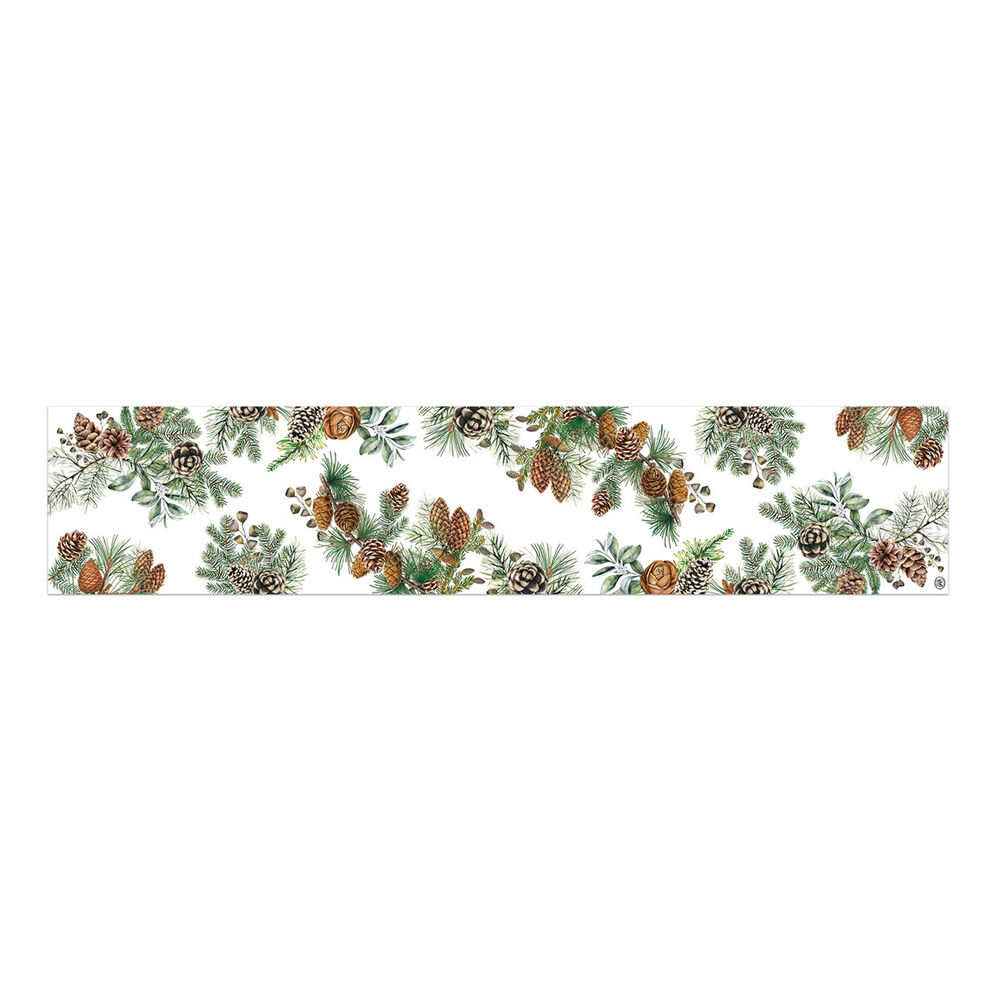 Michel Design Works White Spruce Cotton Table Runner