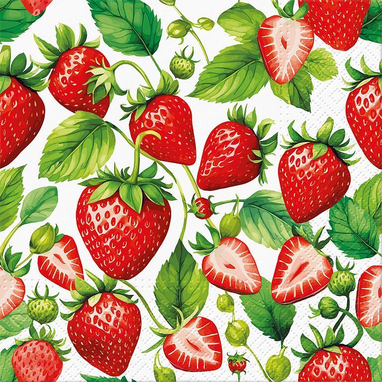 Strawberry Kiss Lunch Napkins