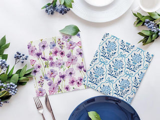 Floral Bow Lunch Napkins