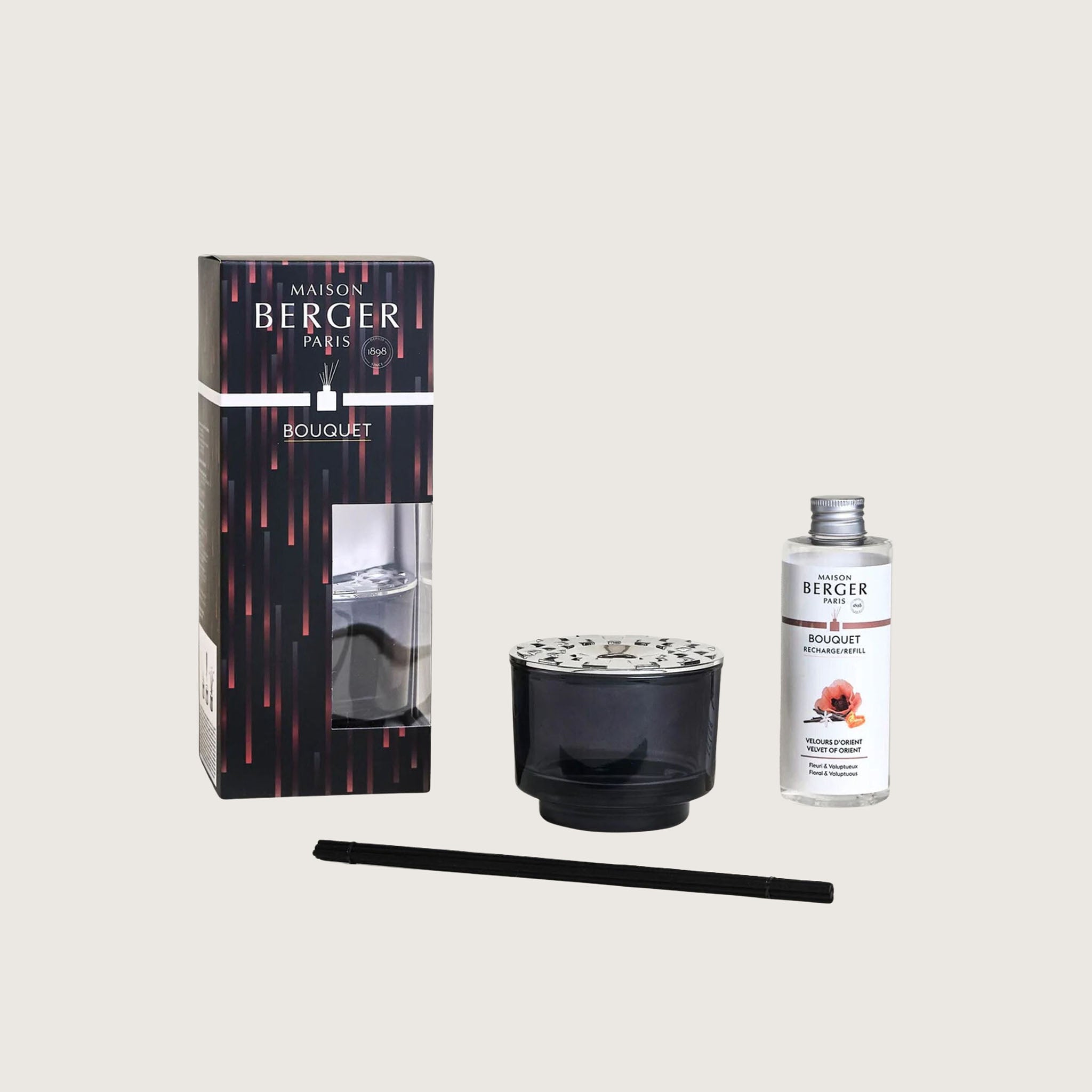 Maison Berger Variation Grey Reed Diffuser with Velvet of Orient