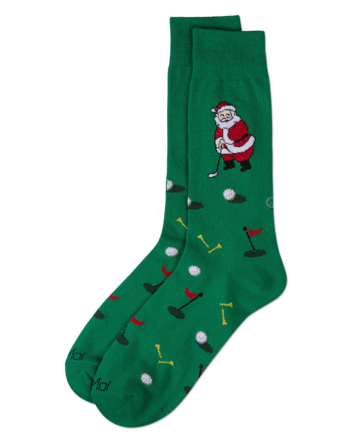 Men's Santa Golfer Holiday Crew Socks
