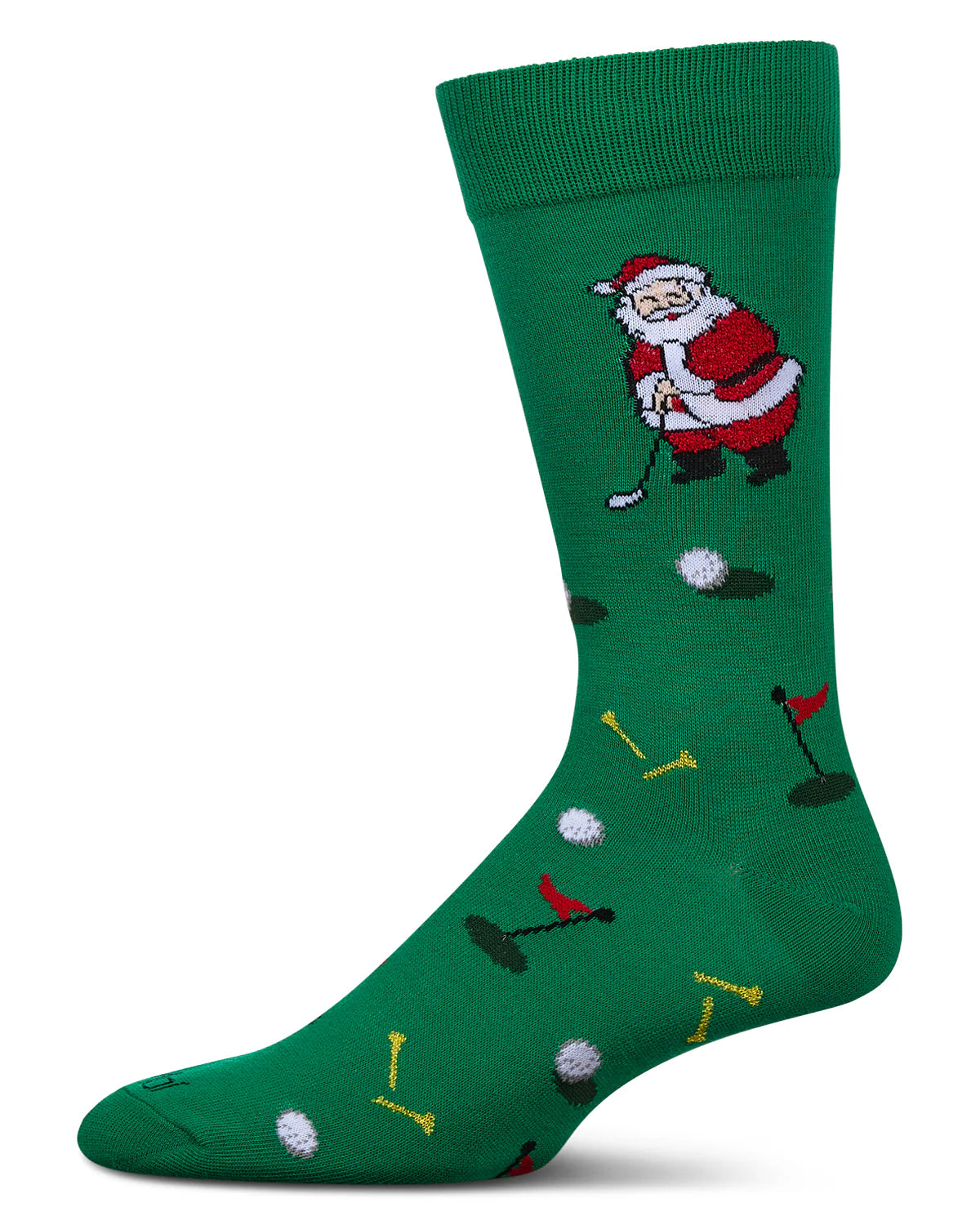 Men's Santa Golfer Holiday Crew Socks