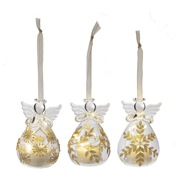 Glass Angel Ornaments