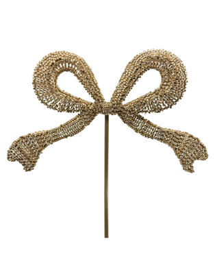 Gold Jewel Bow Tree Topper
