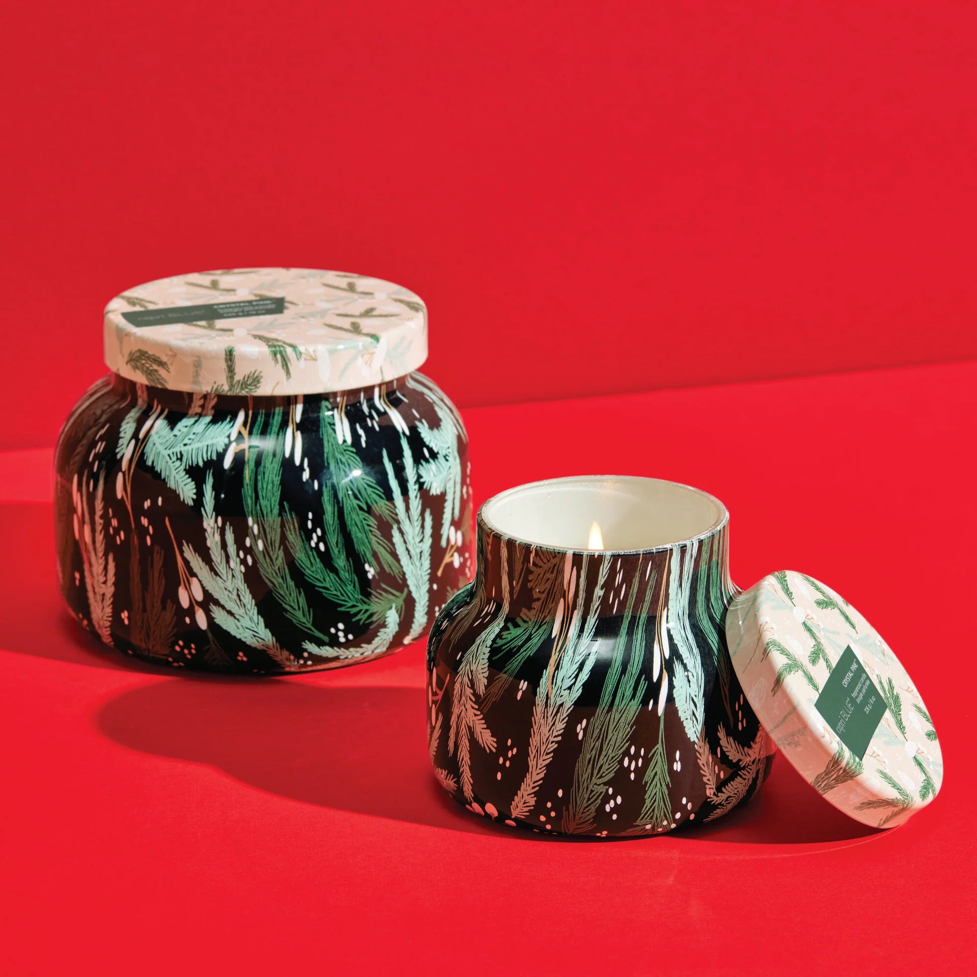 Capri Blue - Crystal Pines Holiday Pattern Play Signature Jar Candle, 19 oz.