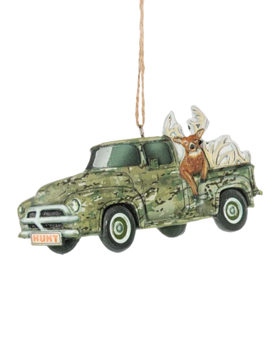 Camo Hunting Truck Ornament