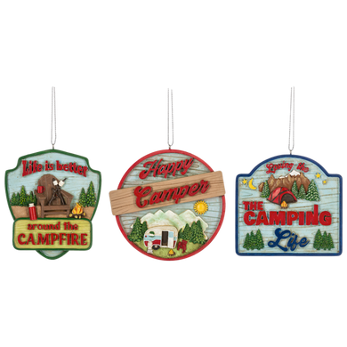 Camping Plaque Ornaments