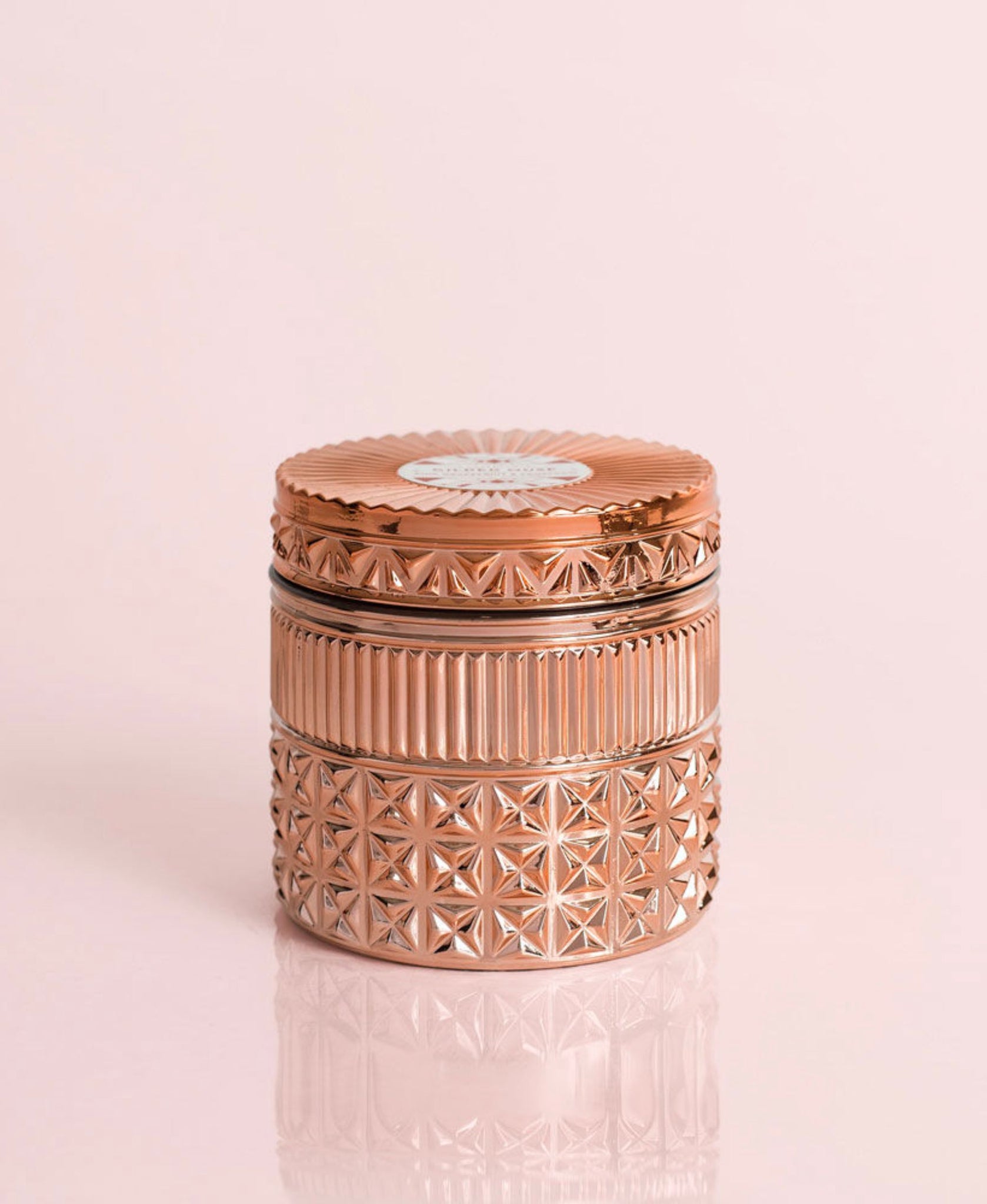 Capri Blue - Pink Grapefruit & Prosecco Gilded Rose Gold Faceted Jar