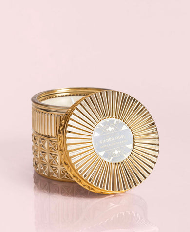 Capri Blue - Exotic Blossom & Basil Gilded Faceted Jar