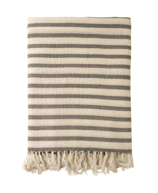 Castaway Cotton Throw - Slate