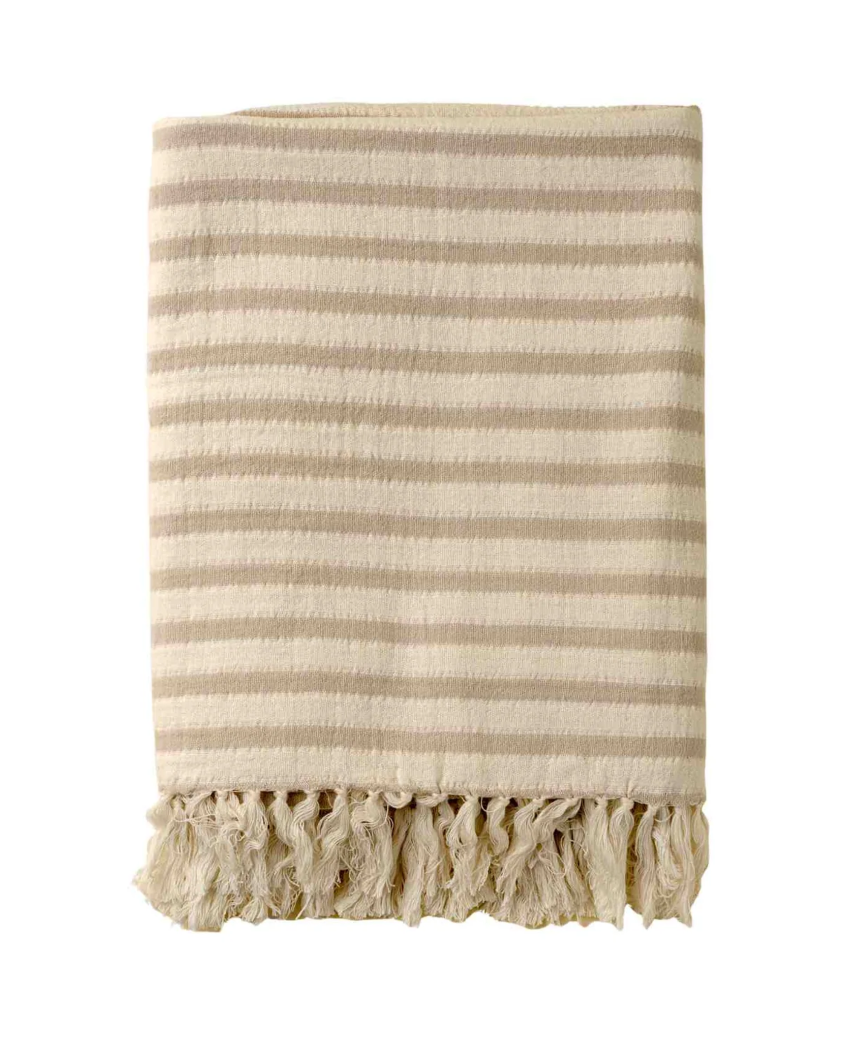 Castaway Cotton Throw - Stone