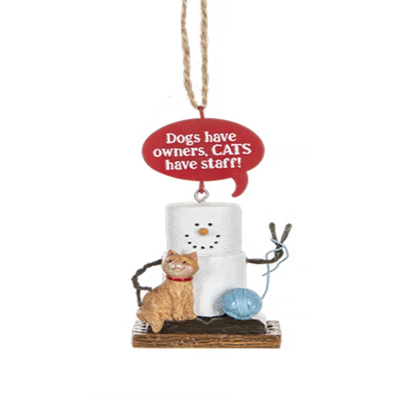 S'mores Cat Talk Ornaments