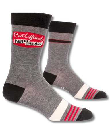 Blue Q Certified Pain In The Ass Men's Crew Socks