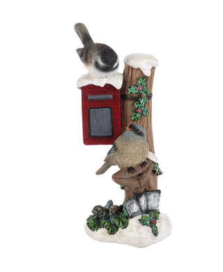Holiday Bird and Mailbox Shelf Sitter