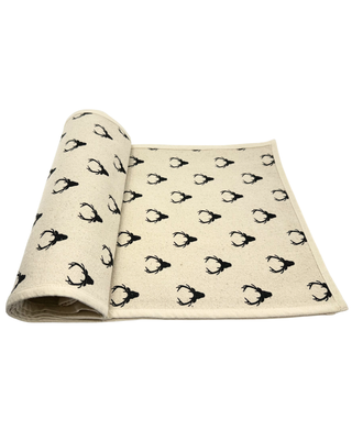 ADV Table Runner Natural with Deer Accents 14