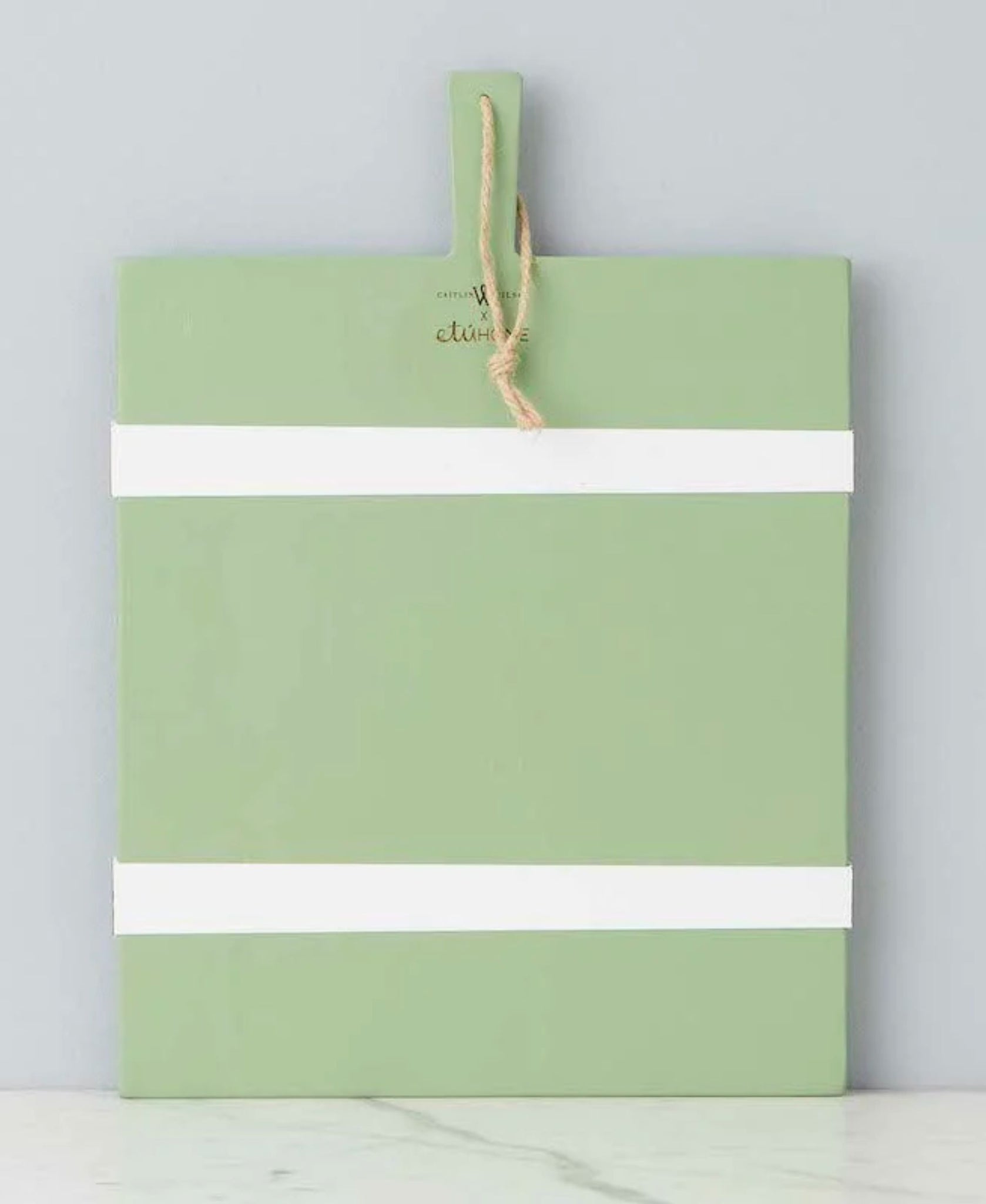 Etu Home Caitlin Wilson Laurel Green Rectangle Mod Charcuterie Board - Medium