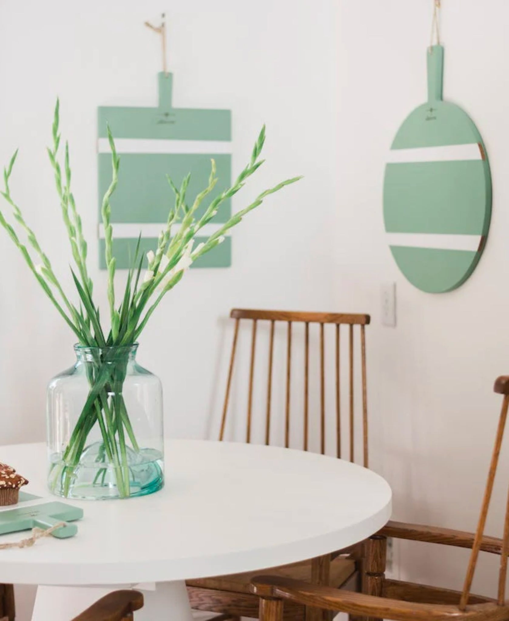 Etu Home Caitlin Wilson Laurel Green Rectangle Mod Charcuterie Board - Medium