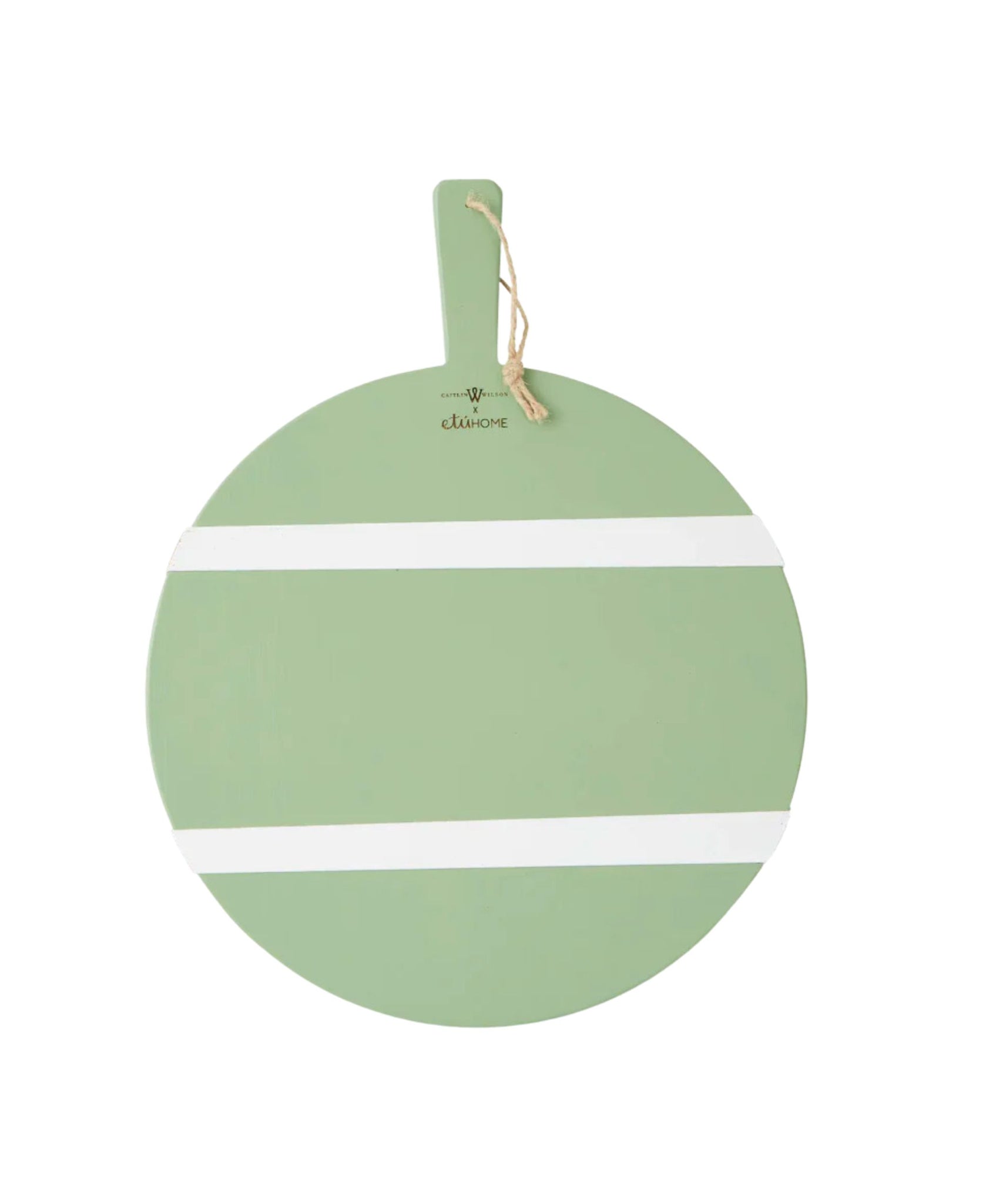 Etu Home Caitlin Wilson Laurel Green Round Mod Charcuterie Board - Medium