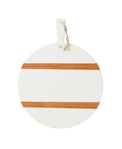Etu Home White Round Mod Charcuterie Board - Medium