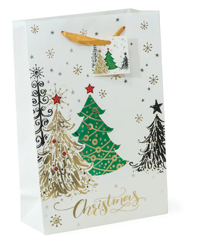 Christmas Tree Foil Gift Bag Small