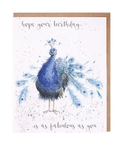 Wrendale Designs 'Fabulous' Peacock Birthday Card