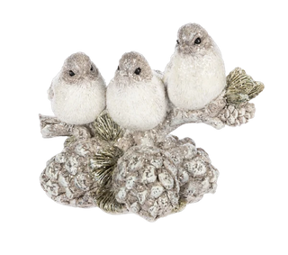 Frosted Winter Birds Figure